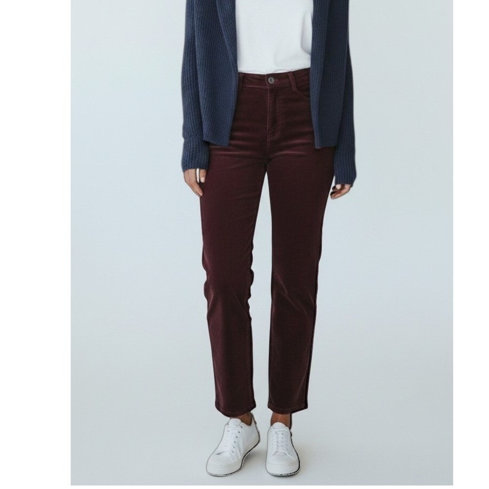 LOFT Womens 30/10 NWT Magical Plum Corduroy High Rise Straight Leg Pants 552458